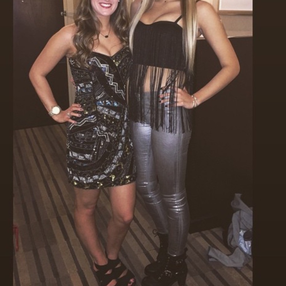 J Brand metallic jeggings